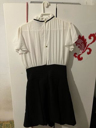 Vestido blanco&negro - talla S
