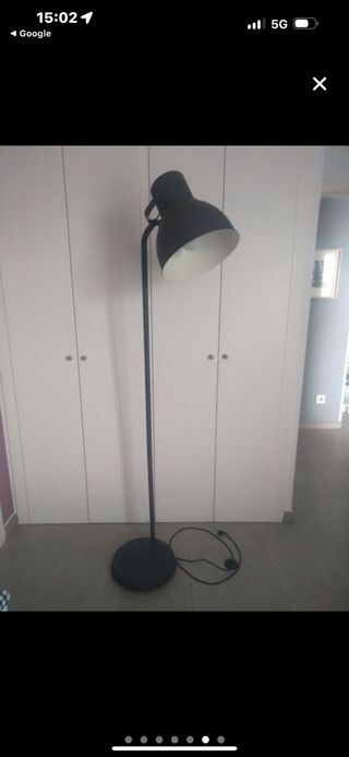 Lámpara pie metal gris oscuro