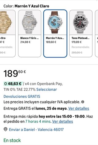 Reloj Diesel Mega Chief DZ4308