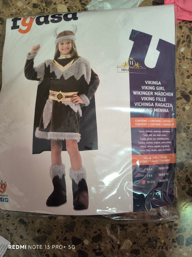 Disfraz niña vikinga 10-12 años