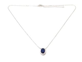 collar plata 925mm con piedra con circonita 19 5cm