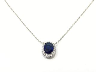 collar plata 925mm con piedra con circonita 19 5cm