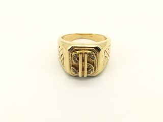 sello oro 18k con piedra con circonita t. 23 (20,06 mm)