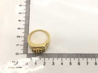 sello oro 18k con piedra con circonita t. 23 (20,06 mm)