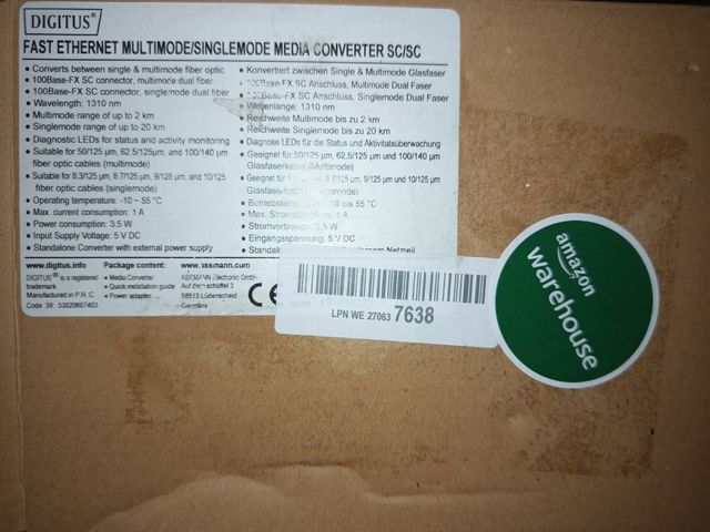 Convertidor medios DIGITUS dn-82024