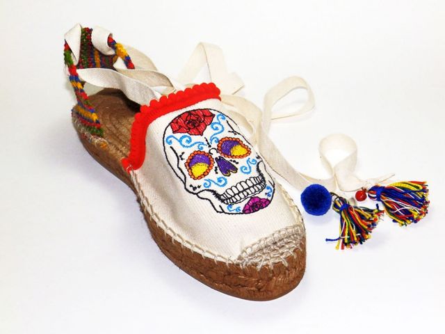 Alpargatas Calavera Mexicana. 39