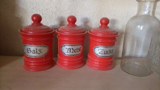 Juego botes cocina vintage