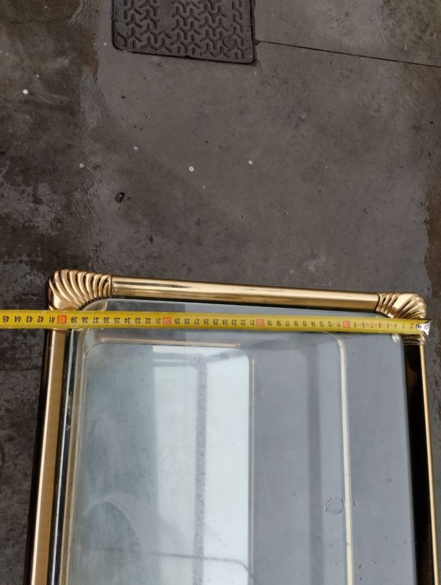 Mesa carrito auxiliar dorada vintage