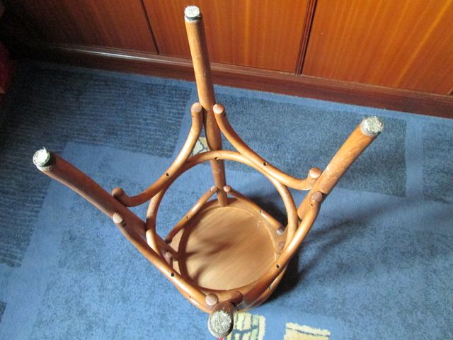 Taburete bar madera-cuero