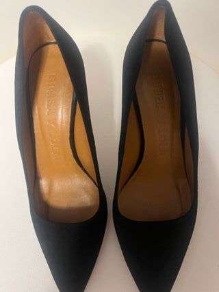 Zapato tacón negro polipiel 