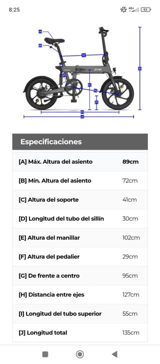 Bicicleta eléctrica plegable
