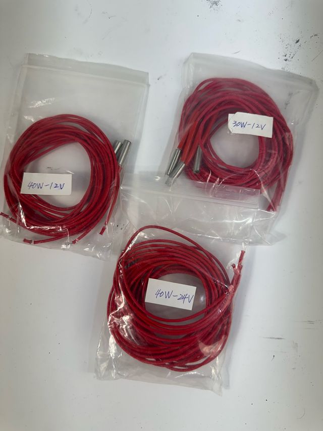 3x Cartuchos Calefactores 30W-12V, 40W-12V, 40W-24