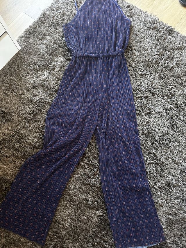 Mono plisado azul marino