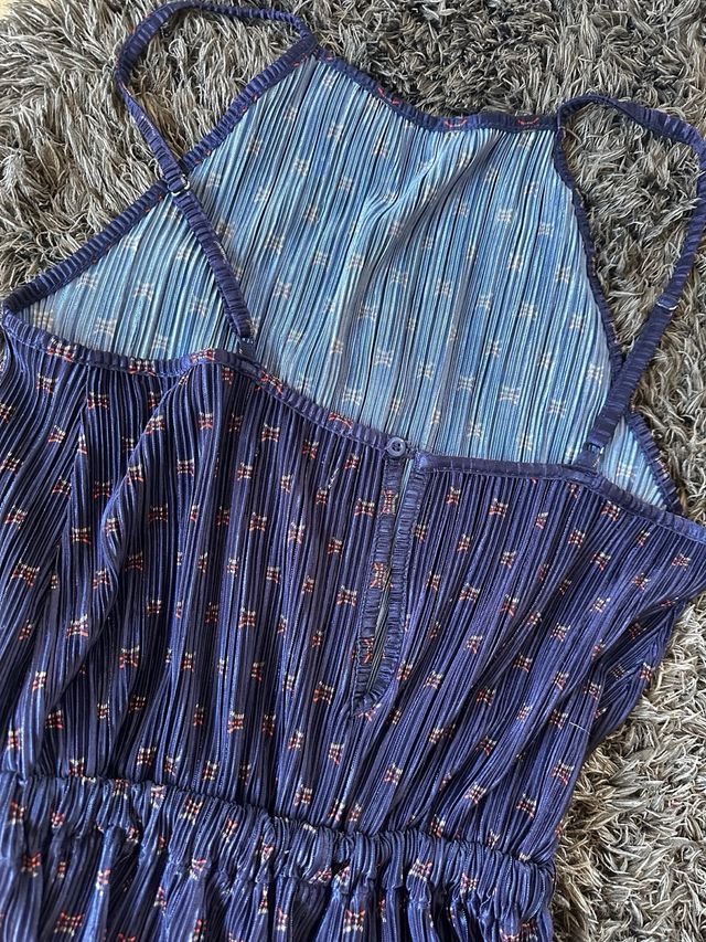 Mono plisado azul marino