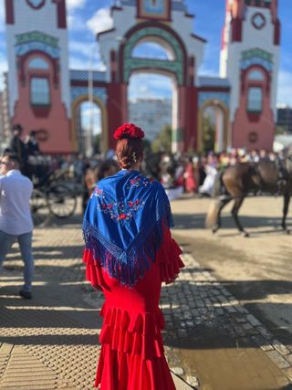 Vestido rojo sevillanas