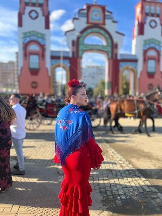 Vestido rojo sevillanas