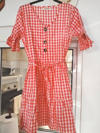 Vestido vichy rojo blanco 38-44