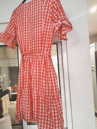 Vestido vichy rojo blanco 38-44