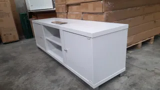 Mueble TV blanco-madera