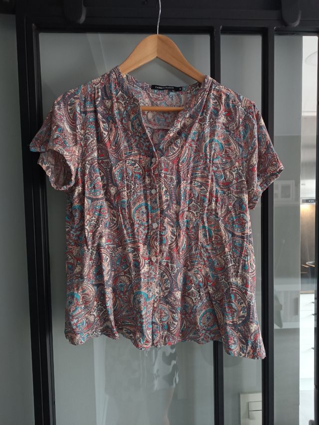 Blusa Carmen Piazza estampada S-M