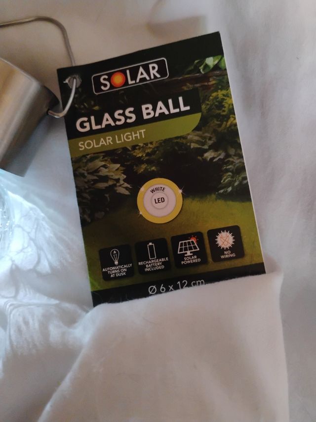 Luz solar bola cristal LED