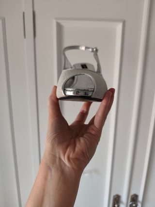 Sandalias tacón plata eventos