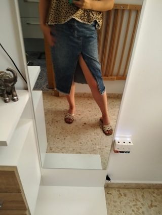 Falda vaquera Zara - Talla S