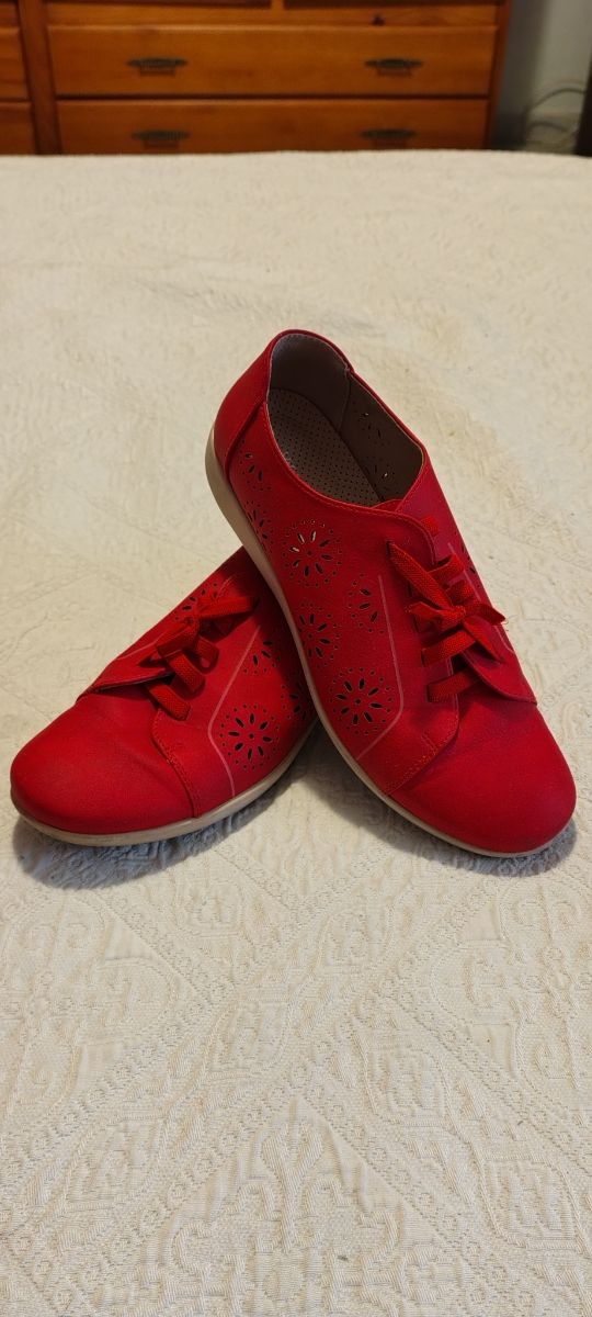 Zapato plano rojo mujer - Piel - Nº 37
