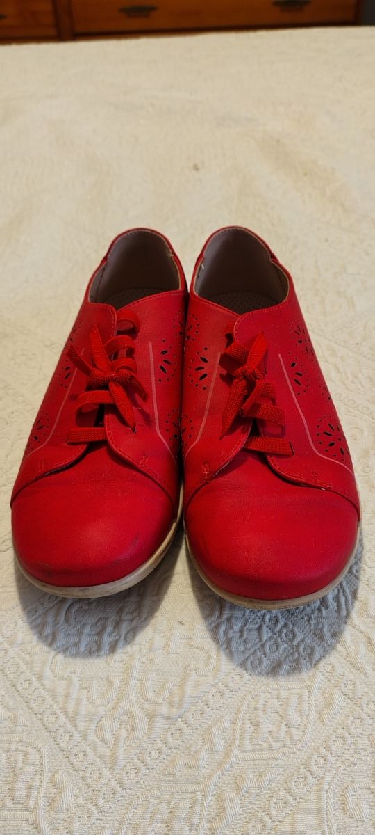 Zapato plano rojo mujer - Piel - Nº 37