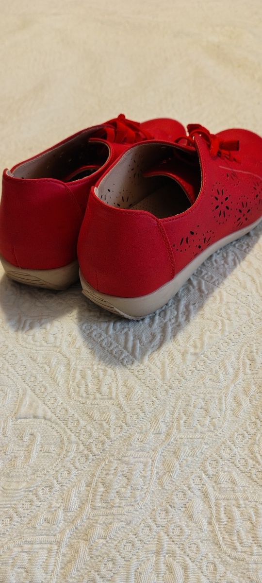 Zapato plano rojo mujer - Piel - Nº 37