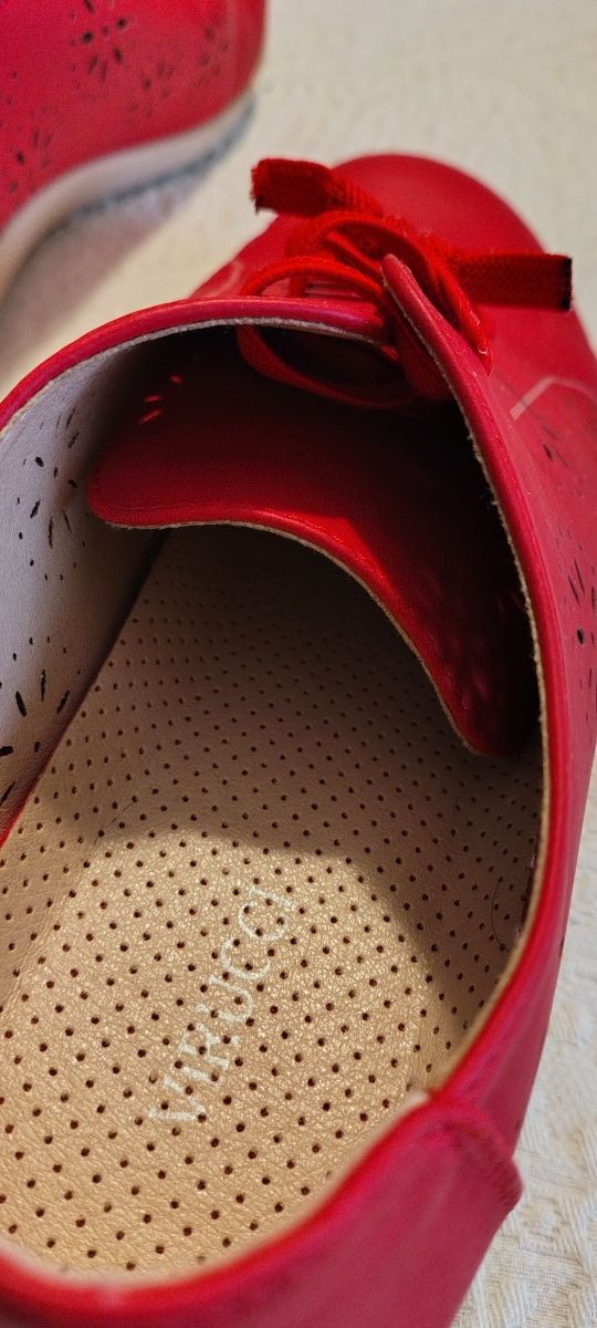 Zapato plano rojo mujer - Piel - Nº 37