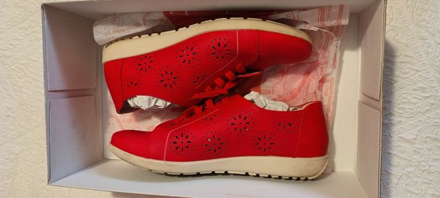 Zapato plano rojo mujer - Piel - Nº 37