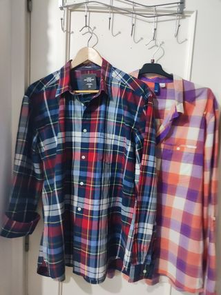 2 Camisas cuadros manga larga