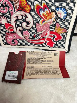Borsa ETRO originale bianco e nero