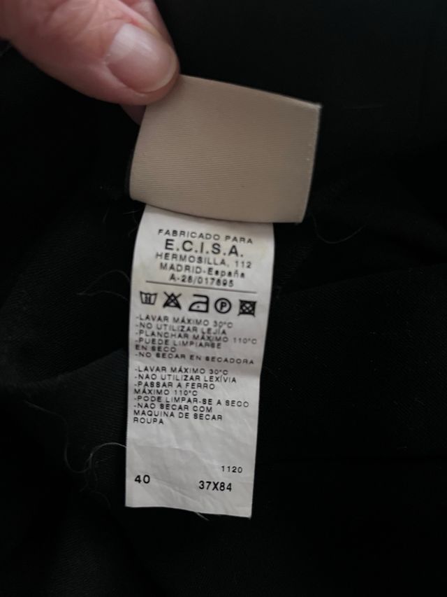 Pantalón negro vestir El Corte Inglés