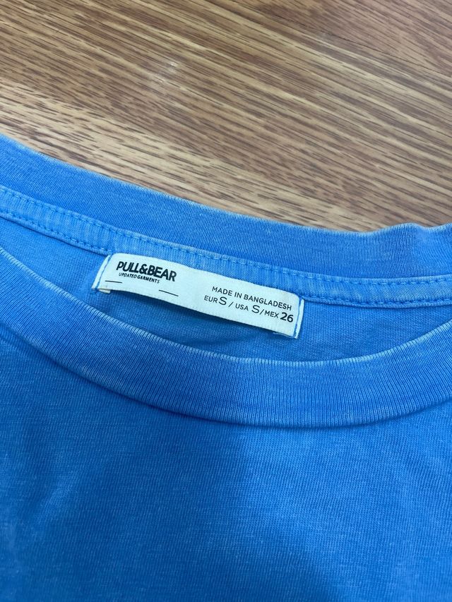 Camiseta Pull&Bear azul talla S