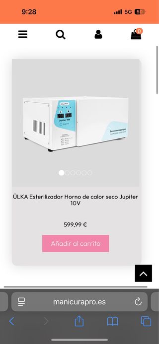 Horno esterilizador Ulka Jupiter 10V
Manicura 