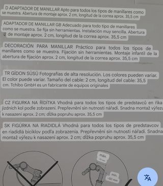 Tchibo - Adorno manillar bici  o patin infantil