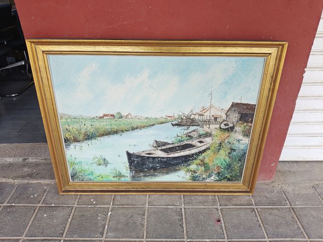 Cuadro paisaje óleo sobre lienzo