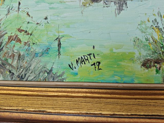 Cuadro paisaje óleo sobre lienzo