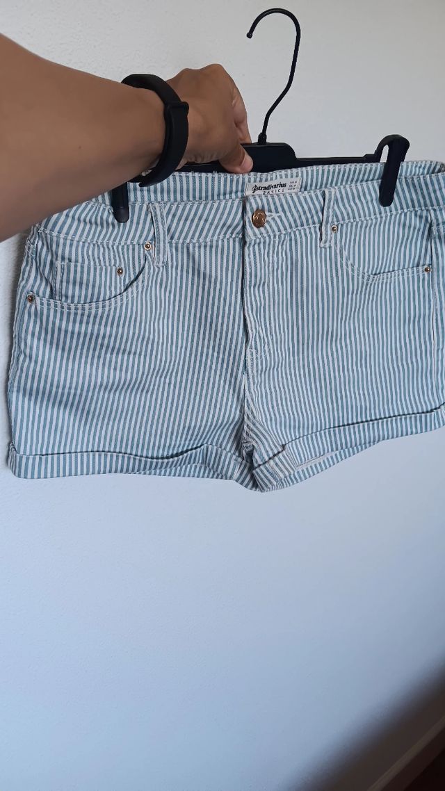 Shorts vaqueros rayas Stradivarius T38
