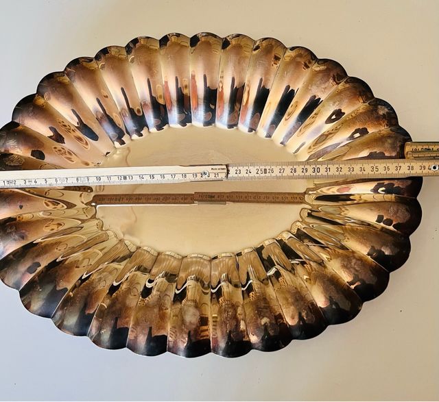 Vassoi vintage metallo set in silver plated