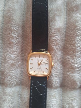 Certina dorado | Reloj cuarzo mujer chapado oro