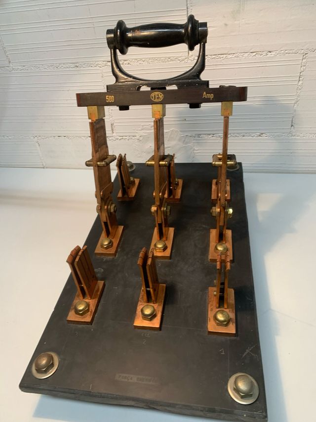 Interruptor cuchillas muy antiguo años 30, 500 Amp