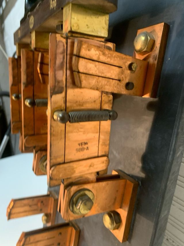 Interruptor cuchillas muy antiguo años 30, 500 Amp