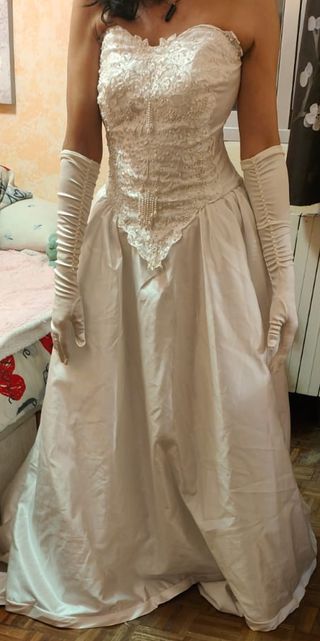 Vestido novia blanco - Talla L