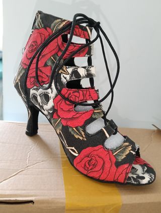 Zapatos baile salón - rojos y negros