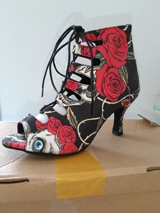 Zapatos baile salón - rojos y negros