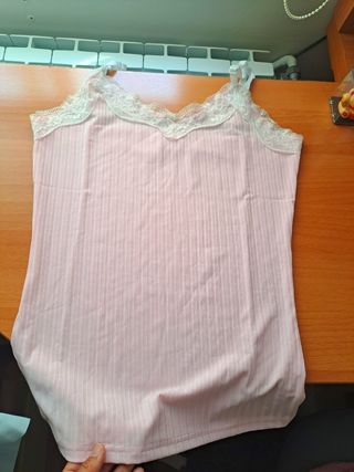 Camiseta tirantes rosa claro talla S