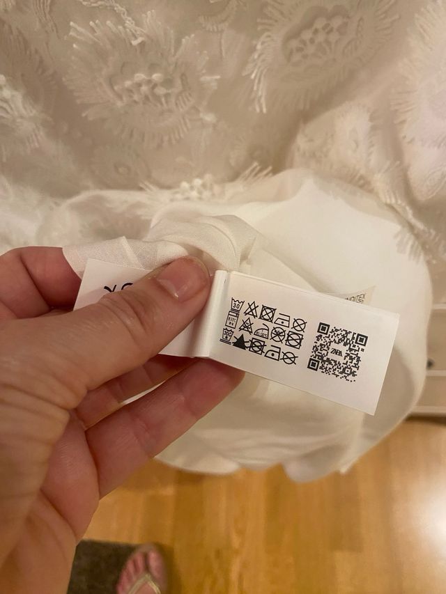 Vestido Zara blanco encaje